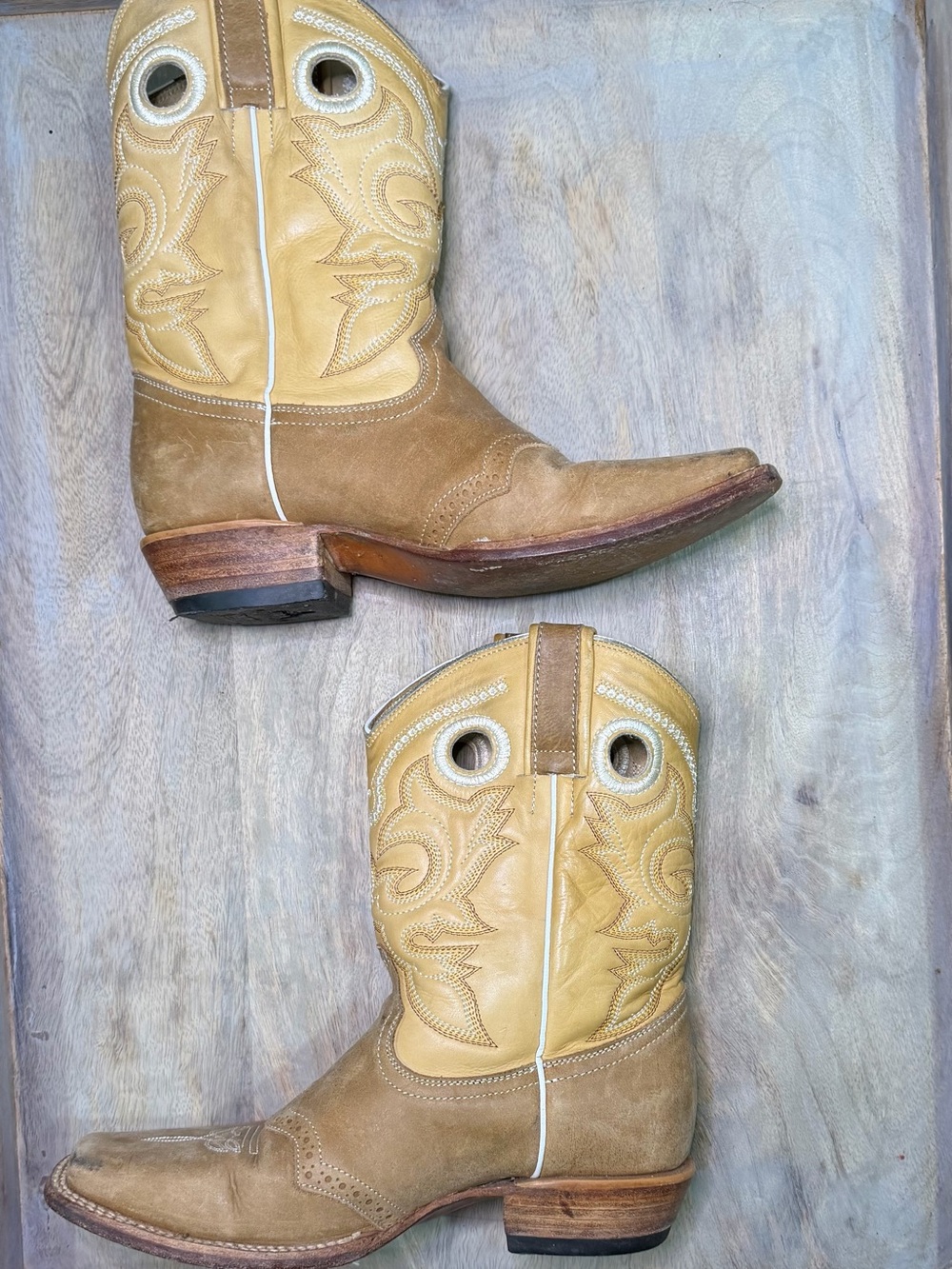 Innovation Men's Tan Western Pull-On Cowboy Boots - Mex 25 US 8